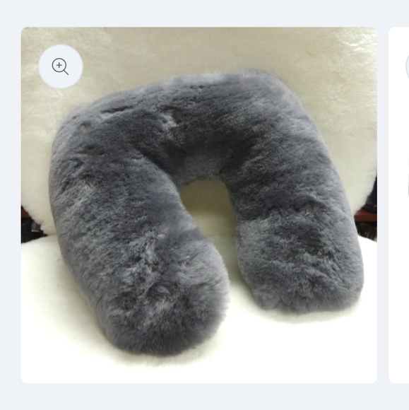 Genuine sheepskin neck rest Eglis Sheep farm made in Canada grey - Picture 7 of 7